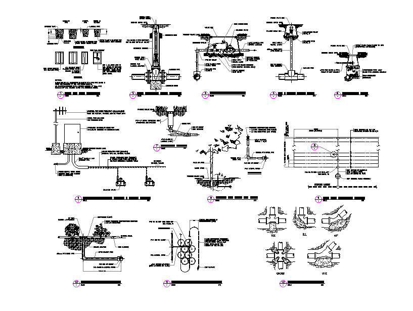 Irrigation detail drawing derived in this AutoCAD file. t Download the AutoCAD file.