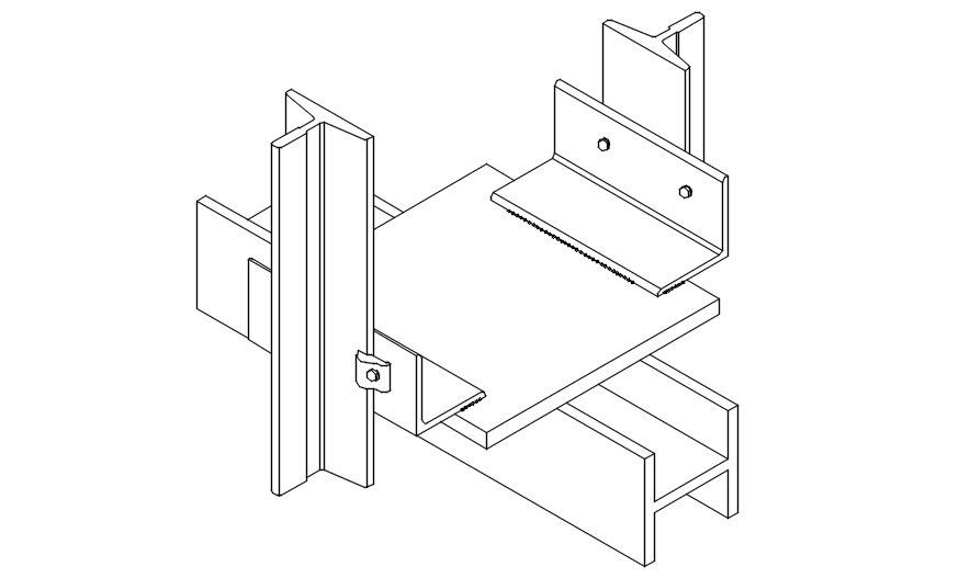I section steel bar section and elevation details are given in this AutoCAD 2D DWG drawing. Download the AutoCAD 2D DWG file.