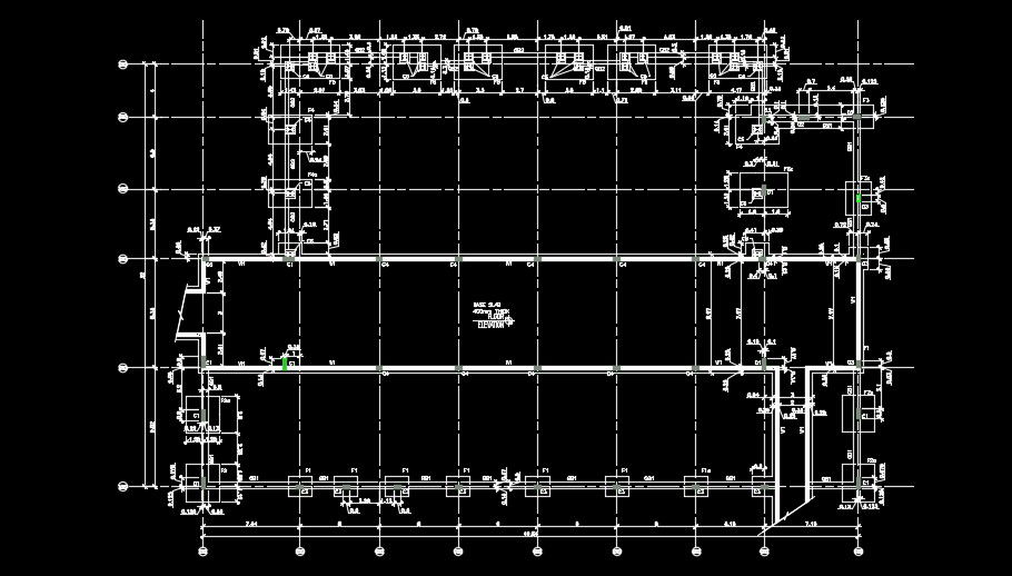 I section view of the 50x32m industrial plan structure
