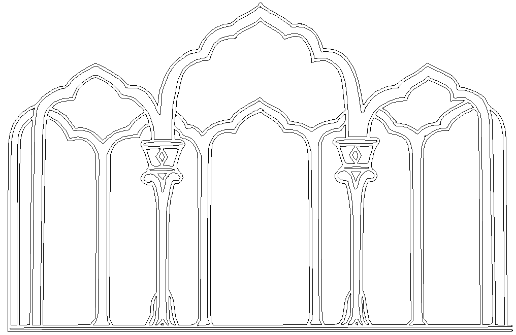 Islamic art doorway design DWG AutoCAD drawing