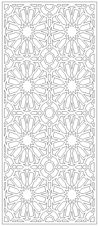 Islamic geometric pattern in two dimension DWG autoCAD drawing