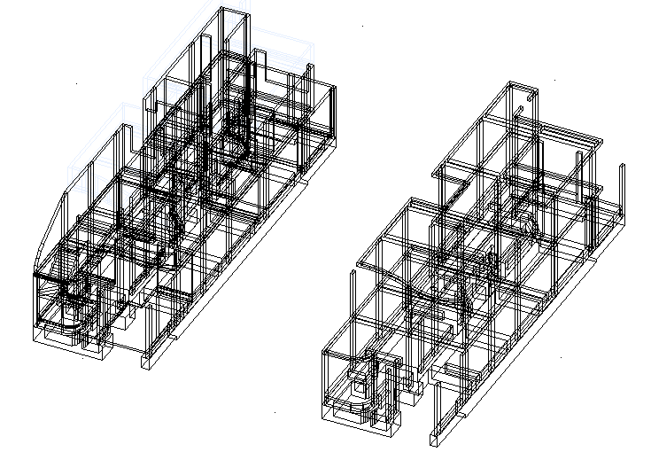 Isometric view house detail dwg file
