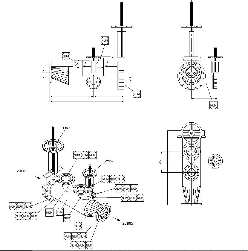 Isometric Design of LD Cleaner Pump Suction Line CAD Drawing