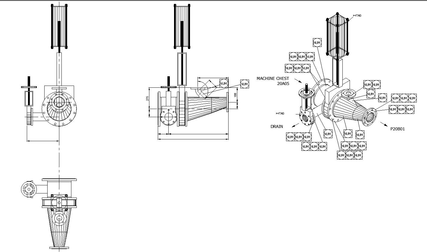 Isometric Pipe Design for Machine Chest Pump Suction Line CAD Drawing AutoCAD DWG File