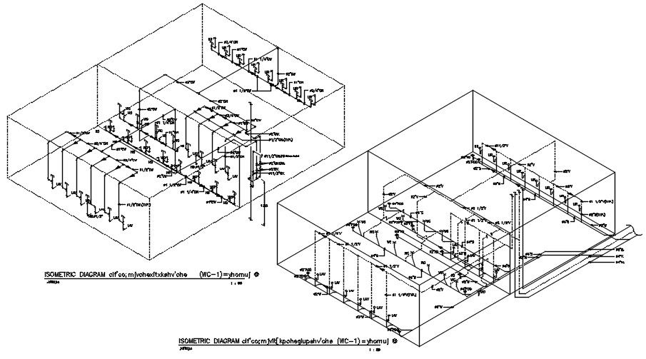 Isometric view diagram section details are given in this AutoCAD DWG drawing.Download the AutoCAD 2D DWG file.