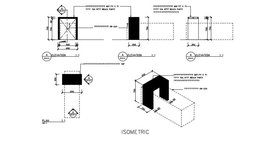 Isometric Shoe Box Plan with Layout and Structure DWG drawing file