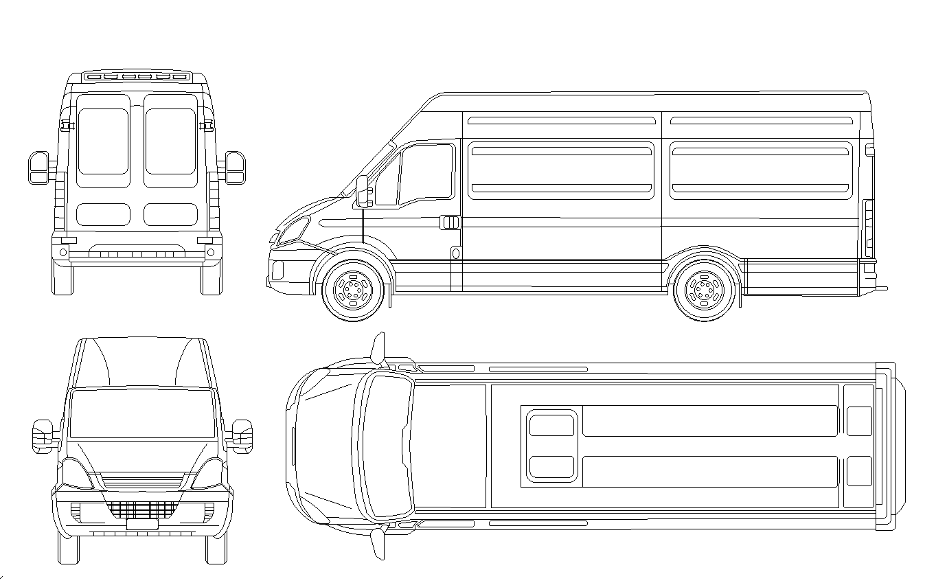 Iveco Daily plan detail dwg.