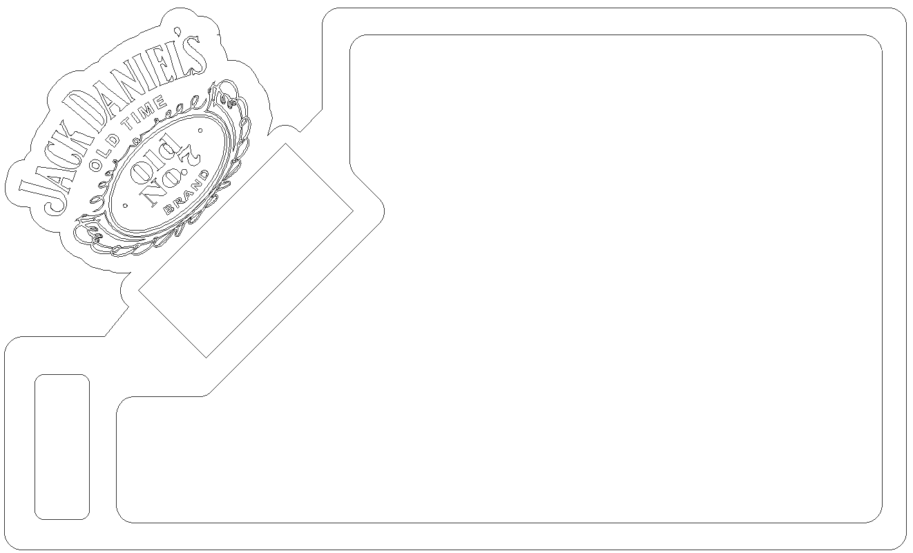 Jack daniels packaging design with folding cuts and guide dwg autocad drawing .
