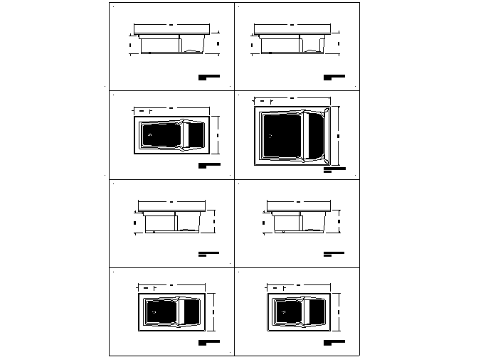 Jacuzzi plan and section detail dwg file