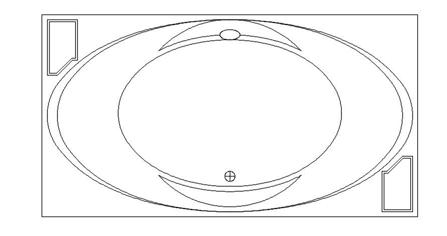 Jacuzzi cad blocks plan in AutoCAD, dwg file.