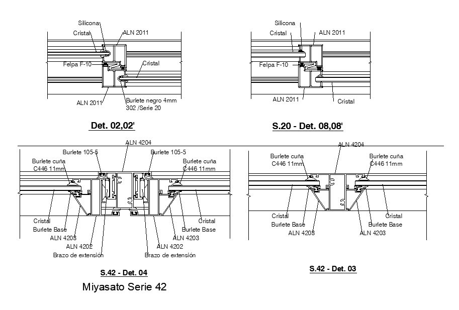 Joinery Section Detail Provided in 2D AutoCAD DWG File