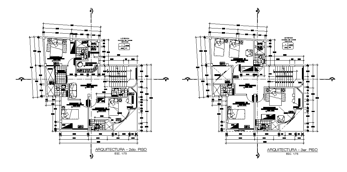 Joint Family House Layout Plan AutoCAD Drawing Download DWG File