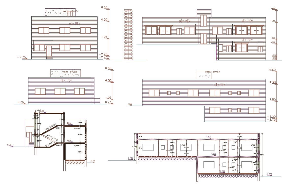 Joint House Building Design AutoCAD File