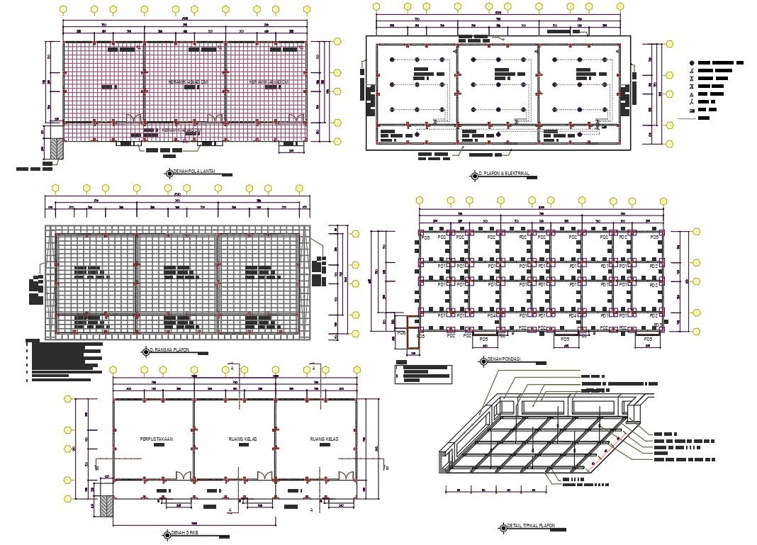 Joint House Construction Working Plan Drawing DWG File