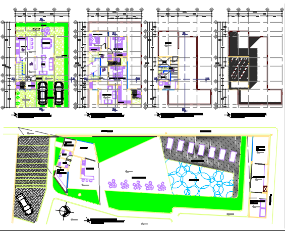 Key plan and working plan detail dwg file
