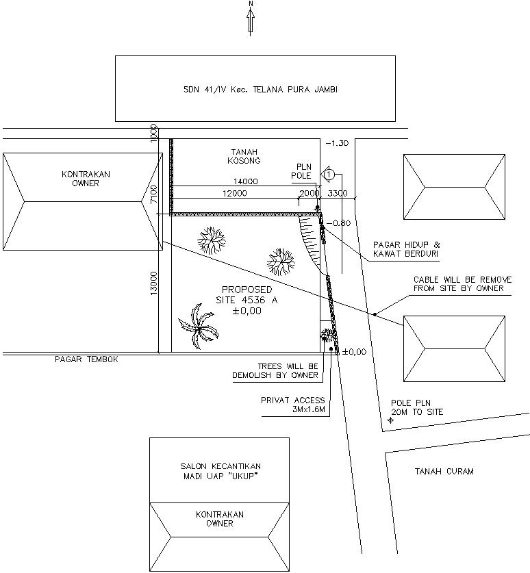 Key map of site of tower in detail AutoCAD drawing, CAD file, dwg file