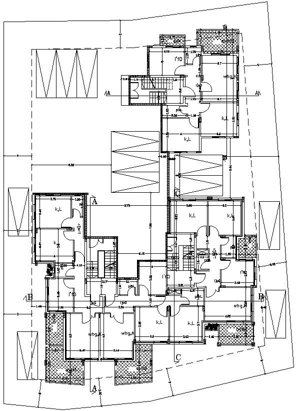 Key plan layout in AutoCAD, dwg file.
