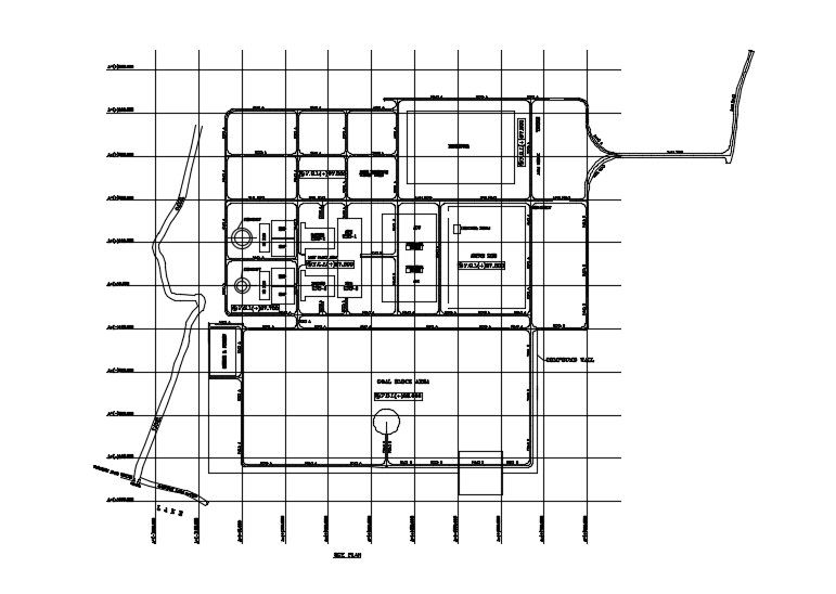 Key plan of the industrial plant presented in this AutoCAD drawing file. Download this 2d AutoCAD drawing file.