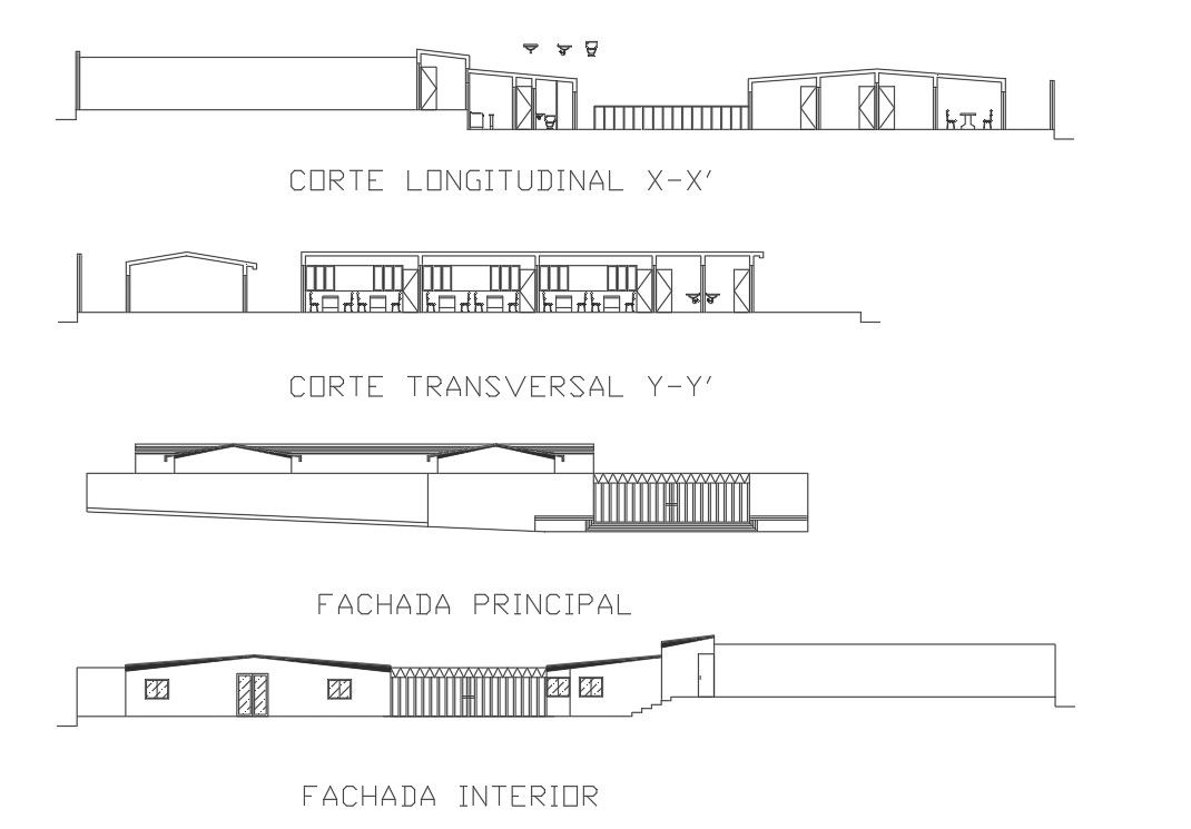Kinder garden school architecture project dwg file