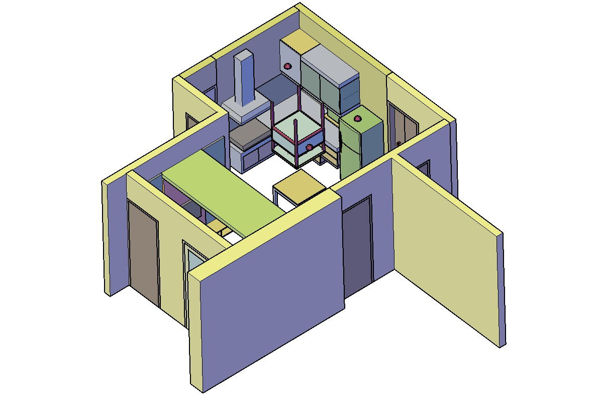 Kitchen 3D View AutoCAD File Free Download DWG Format