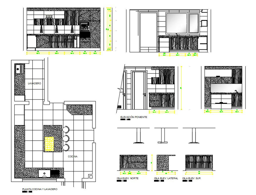 Kitchen Interior Design DWG File