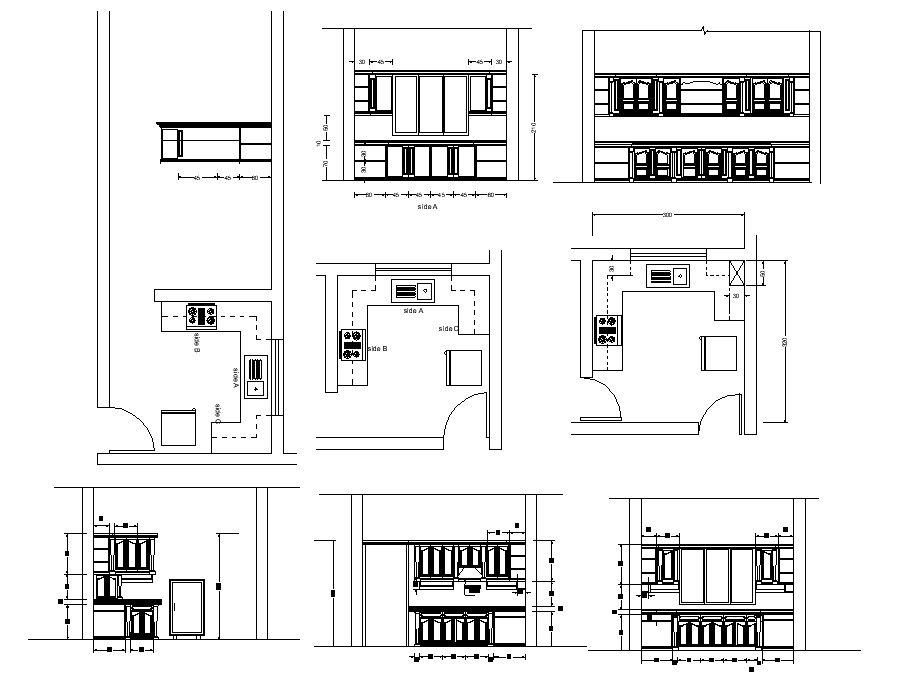 Kitchen Interior Plan DWG File