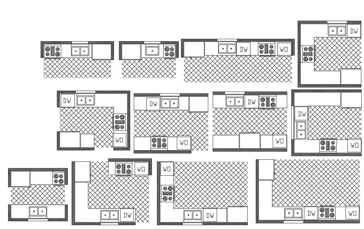 Kitchen Platform Design CAD File Download