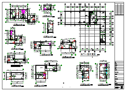 Kitchen and toilet detail design drawing of flat design drawing
