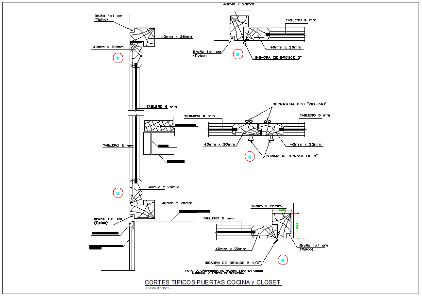 Kitchen and wash room beam & column section detail dwg file