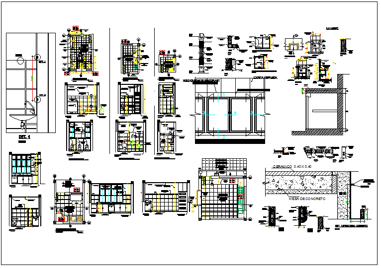 Kitchen & wash room plan, design plan layout view in detail dwg file