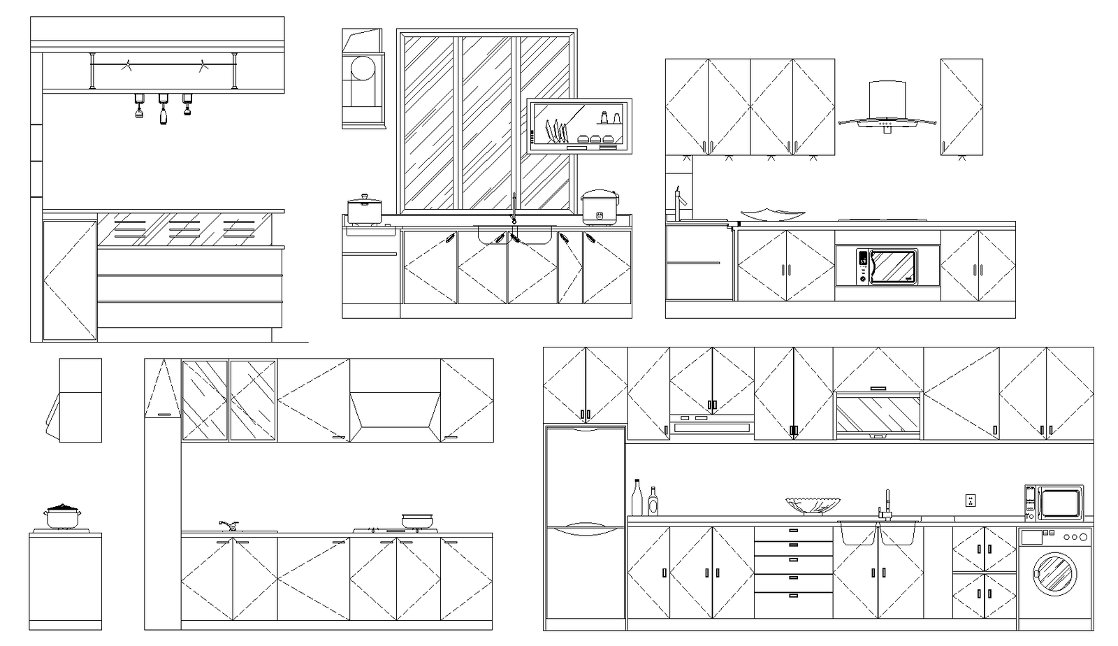 Kitchen elevation detail dwg.