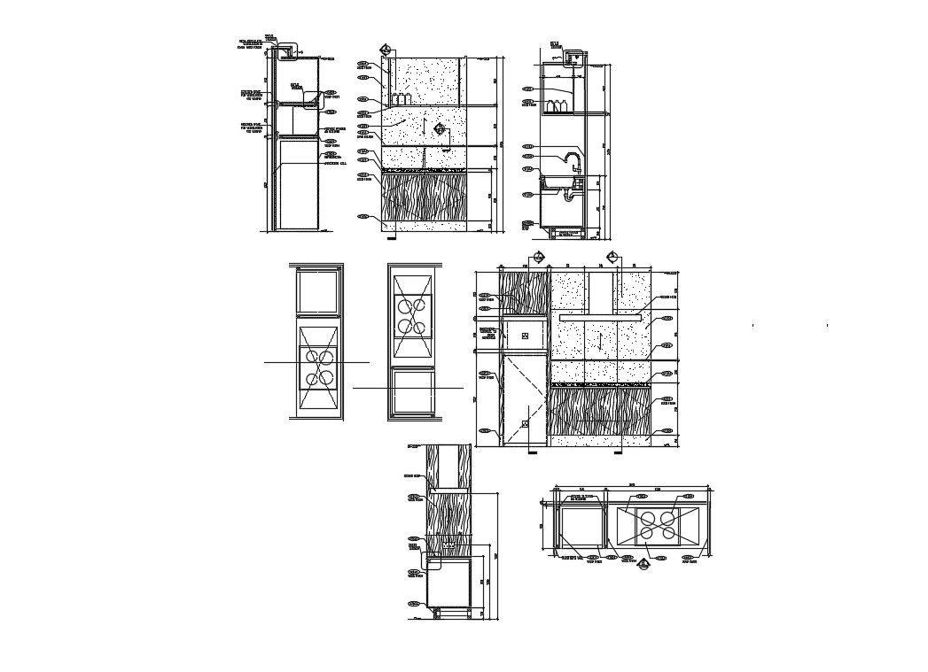 Kitchen furniture AutoCAD Block