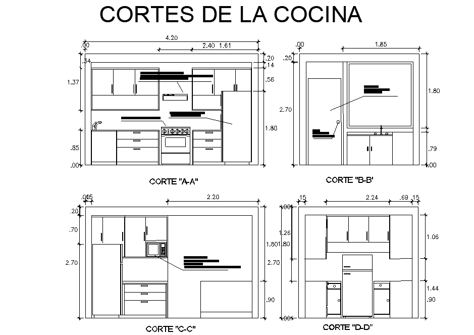 Kitchen section detail layout file