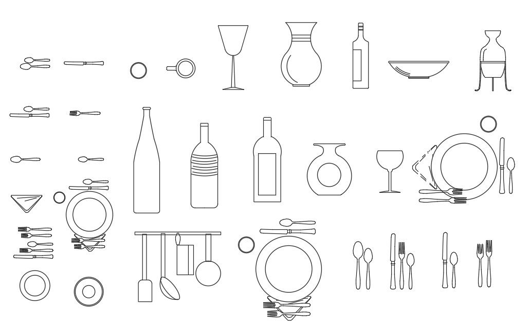 Kitchen Equipment CAD Blocks Drawing Free Download DWG File