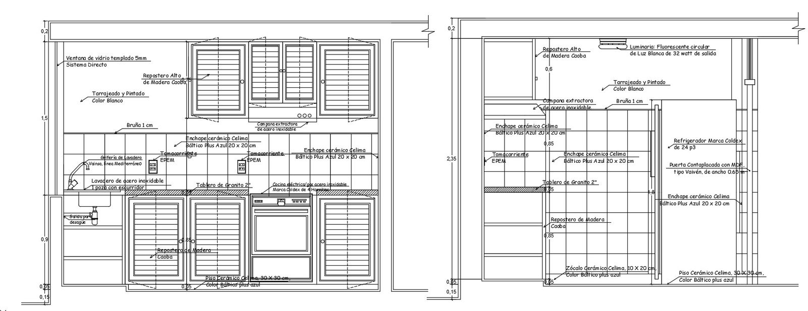Kitchen cabinet cad drawing is given in this cad file. Download this 2d cad file now.