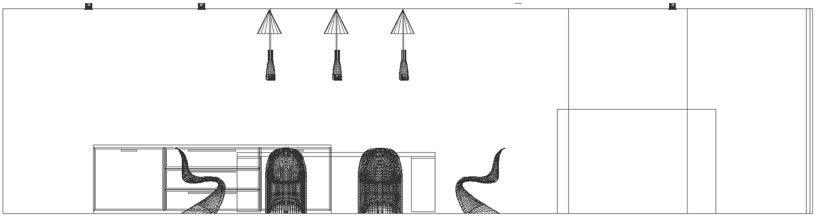 Kitchen cabinet design detailed section DXF AutoCAD drawing