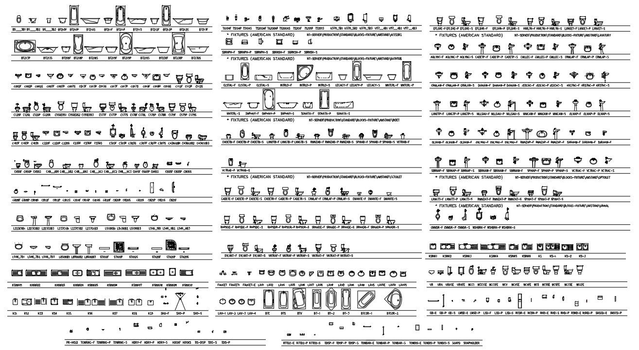 Kitchens and Bathrooms Furniture Cad Blocks AutoCAD File