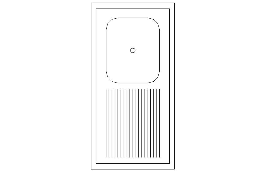 Kitchen Sink DWG CAD Block for Plan and Elevation View