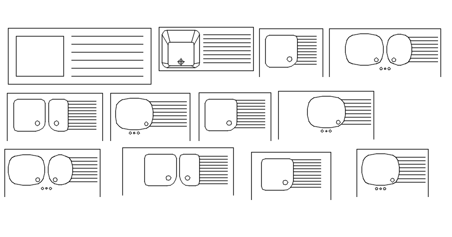 Kitchen sink design in detail AutoCAD drawing, dwg file, CAD file