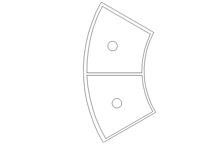 Kitchen sink layout in AutoCAD, dwg file.