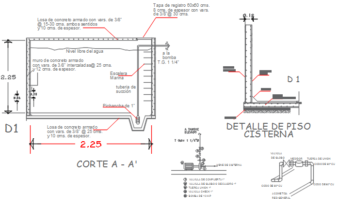 L section and plan detail dwg file