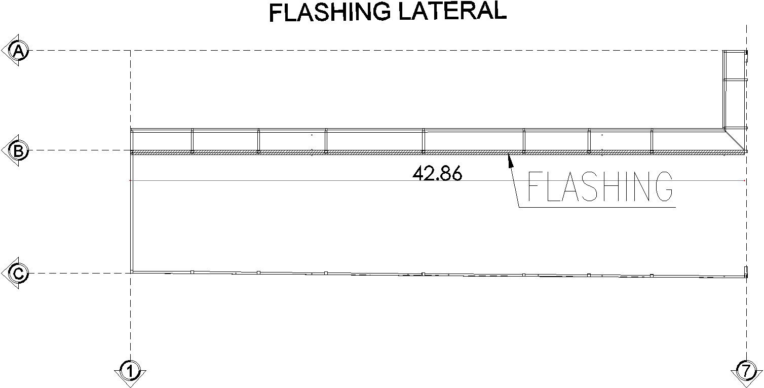 LATERAL FLASHING IN RAINWATER GUTTERS Details.