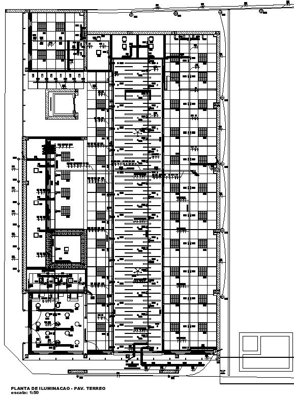 LIGHTING PLANT - PAV. LAND Details in AutoCAD, dwg file.