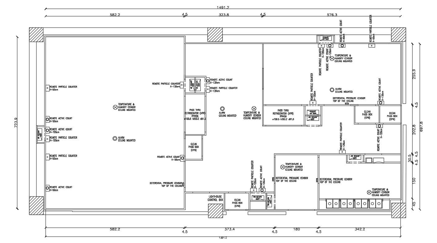 Laboratory Ceiling Design Layouyt Plan