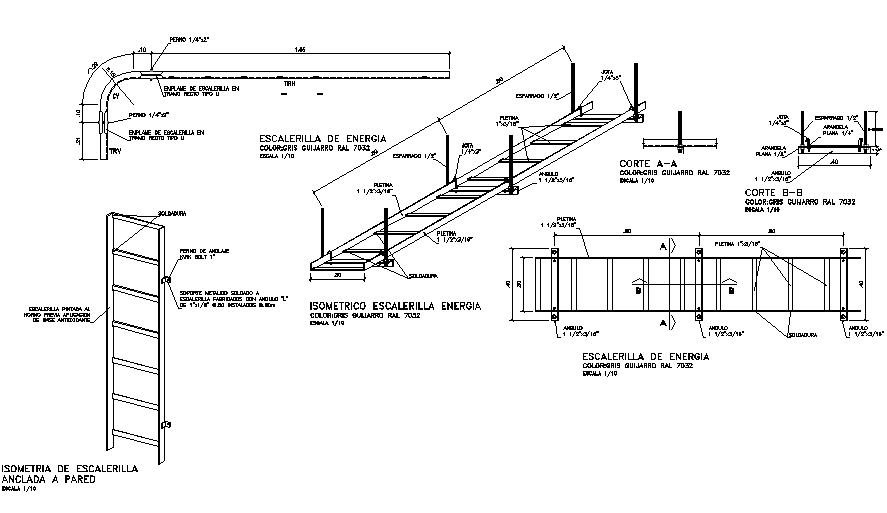 Ladder detail dwg file