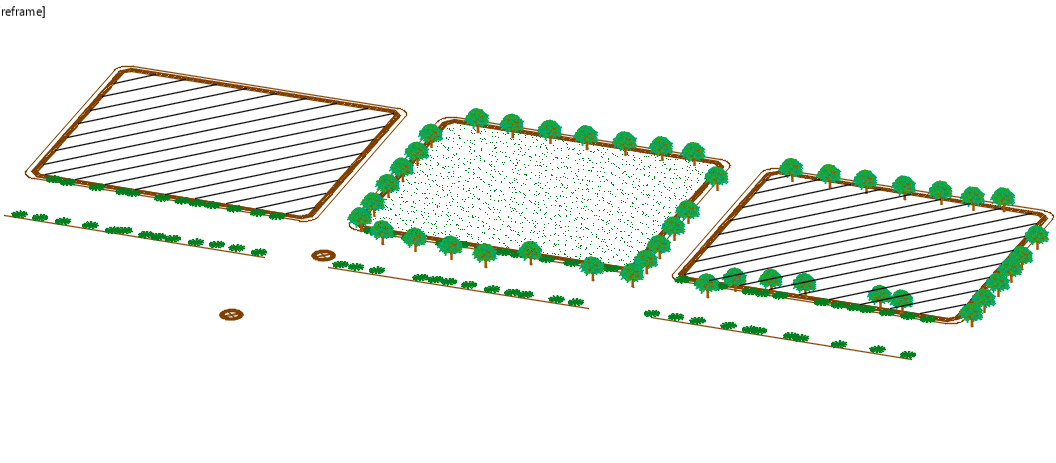 Land sceping garden area detail dwg file