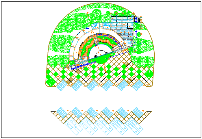 Land sceping plan detail dwg file
