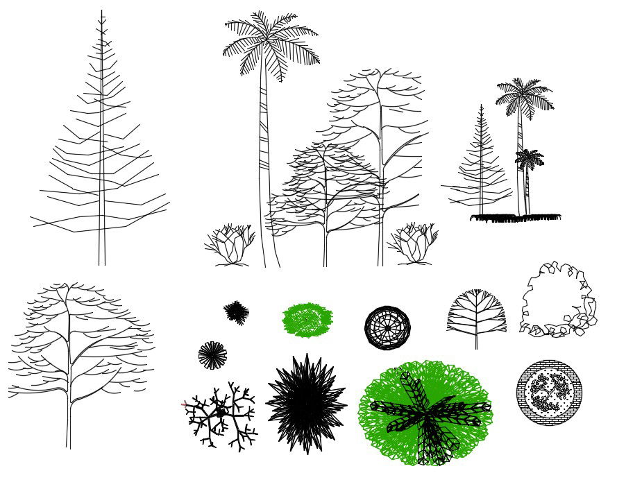 Landscape Blocks Plan and Elevation AutoCAD Drawing Free Download