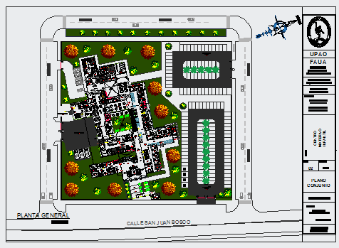Landscape layout of women Hospital design drawing