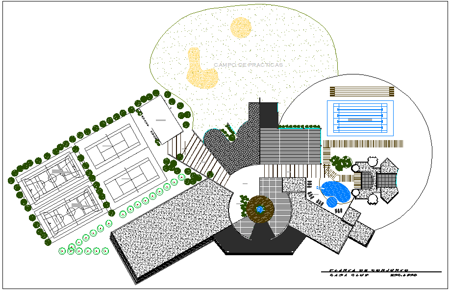 Landscape view of club house